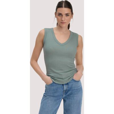 hessnatur Damen Softrib Top Fitted aus Bio-Baumwolle und TENCEL™ Modal - grün Größe 34 hessnatur Damen Softrib Top Fitted aus Bio-Baumwolle und TENCEL™ Modal - grün Größe 34