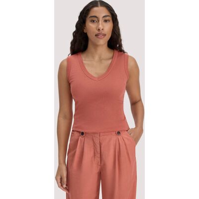 hessnatur Damen Softrib Top Fitted aus Bio-Baumwolle und TENCEL™ Modal - orange Größe 36 hessnatur Damen Softrib Top Fitted aus Bio-Baumwolle und TENCEL™ Modal - orange Größe 36