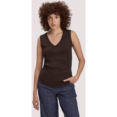 hessnatur Damen Softrib Top Fitted aus Bio-Baumwolle und TENCEL™ Modal - braun Größe 42 hessnatur Damen Softrib Top Fitted aus Bio-Baumwolle und TENCEL™ Modal - braun Größe 42
