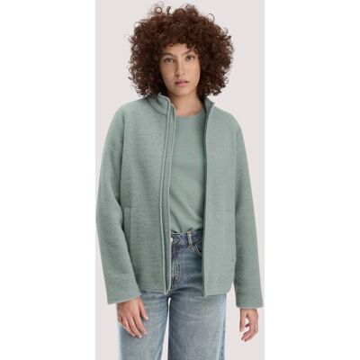 hessnatur Damen Wollfleece Jacke Regular aus Bio-Merinowolle - grün Größe S hessnatur Damen Wollfleece Jacke Regular aus Bio-Merinowolle - grün Größe S