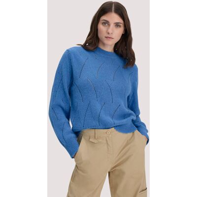 hessnatur Damen Strick Pullover Relaxed aus Alpaka - blau Größe S hessnatur Damen Strick Pullover Relaxed aus Alpaka - blau Größe S