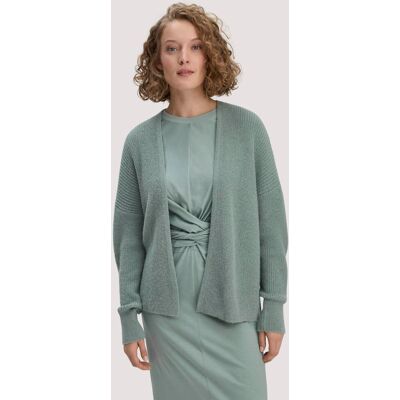 hessnatur Damen Strick Jacke Oversize aus Alpaka - grün Größe M hessnatur Damen Strick Jacke Oversize aus Alpaka - grün Größe M