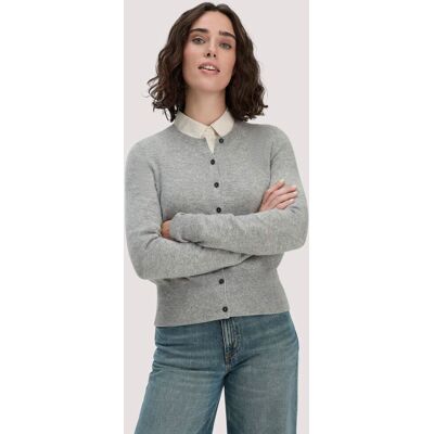 hessnatur Damen Strick Jacke Regular BETTER RECYCLING aus Cashmere - grau Größe S hessnatur Damen Strick Jacke Regular BETTER RECYCLING aus Cashmere - grau Größe S