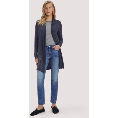 hessnatur Damen Strick Jacke Regular aus TENCEL™ Lyocell und Bio-Baumwolle - blau Größe M hessnatur Damen Strick Jacke Regular aus TENCEL™ Lyocell und Bio-Baumwolle - blau Größe M