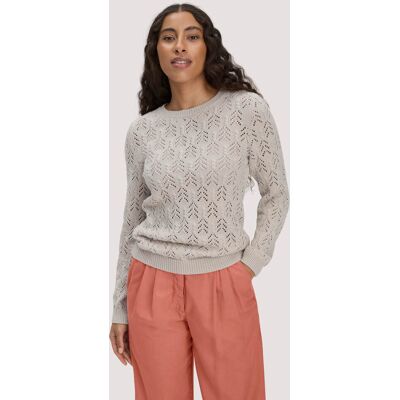 hessnatur Damen Strick Pullover Regular aus Bio-Baumwolle und Schurwolle - beige Größe S hessnatur Damen Strick Pullover Regular aus Bio-Baumwolle und Schurwolle - beige Größe S