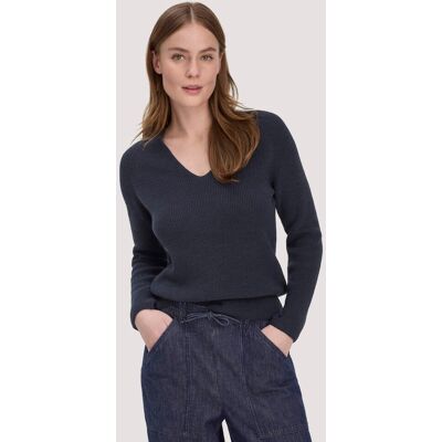 hessnatur Damen Strick Pullover Regular aus Bio-Baumwolle - blau Größe S hessnatur Damen Strick Pullover Regular aus Bio-Baumwolle - blau Größe S