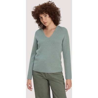hessnatur Damen Strick Pullover Regular aus Bio-Baumwolle - grün Größe S hessnatur Damen Strick Pullover Regular aus Bio-Baumwolle - grün Größe S
