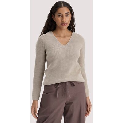hessnatur Damen Strick Pullover Regular aus Bio-Baumwolle - beige Größe S hessnatur Damen Strick Pullover Regular aus Bio-Baumwolle - beige Größe S