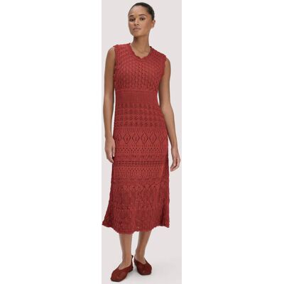 hessnatur Damen Strick Kleid Midi aus Bio-Baumwolle - braun Größe M hessnatur Damen Strick Kleid Midi aus Bio-Baumwolle - braun Größe M