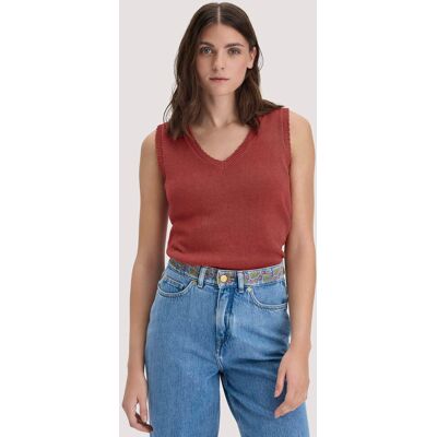hessnatur Damen Strick Top Regular aus Leinen mit Bio-Baumwolle und LENZING™ ECOVERO - braun Größe M hessnatur Damen Strick Top Regular aus Leinen mit Bio-Baumwolle und LENZING™ ECOVERO - braun Größe M