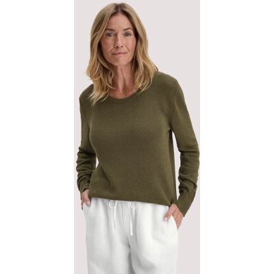 hessnatur Damen Strick Pullover Relaxed aus Leinen mit Bio-Baumwolle und LENZING™ ECOVERO - grün Größe S hessnatur Damen Strick Pullover Relaxed aus Leinen mit Bio-Baumwolle und LENZING™ ECOVERO - grün Größe S