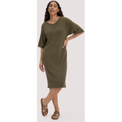 hessnatur Damen Strick Kleid Relaxed aus Leinen mit Bio-Baumwolle und LENZING™ ECOVERO™ - grün Größe M hessnatur Damen Strick Kleid Relaxed aus Leinen mit Bio-Baumwolle und LENZING™ ECOVERO™ - grün Größe M