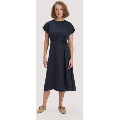 hessnatur Damen Gewebe Kleid mit Wickeloptik Midi aus TENCEL™ Lyocell - blau Größe 34 hessnatur Damen Gewebe Kleid mit Wickeloptik Midi aus TENCEL™ Lyocell - blau Größe 34