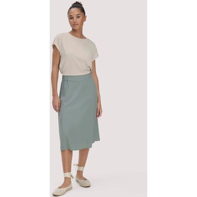 hessnatur Damen Rock Knielang aus SaXcell®Lyocell - grün Größe 46 hessnatur Damen Rock Knielang aus SaXcell®Lyocell - grün Größe 46