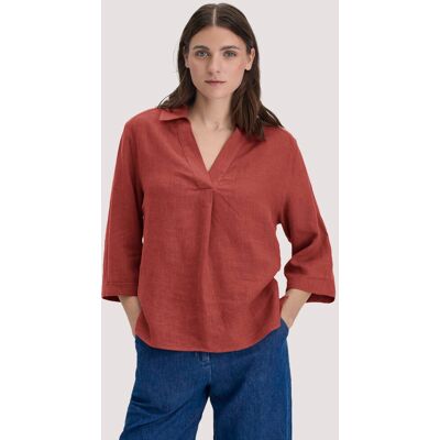 hessnatur Damen Bluse Relaxed aus Leinen - braun Größe 42 hessnatur Damen Bluse Relaxed aus Leinen - braun Größe 42
