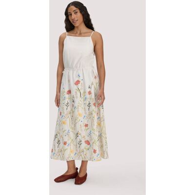 hessnatur Damen Kleid A-Linie Midi aus Bio-Baumwolle - natur Größe 40 hessnatur Damen Kleid A-Linie Midi aus Bio-Baumwolle - natur Größe 40