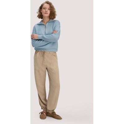 hessnatur Damen Soft Utility Hose aus TENCEL™ Lyocell mit Leinen - beige Größe 40 hessnatur Damen Soft Utility Hose aus TENCEL™ Lyocell mit Leinen - beige Größe 40