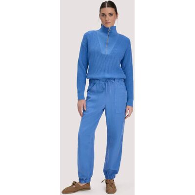 hessnatur Damen Soft Utility Hose aus TENCEL™ Lyocell mit Leinen - blau Größe 40 hessnatur Damen Soft Utility Hose aus TENCEL™ Lyocell mit Leinen - blau Größe 40