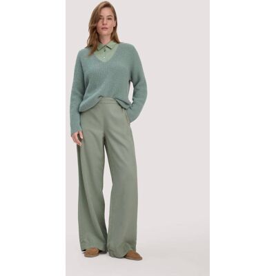 hessnatur Damen Hose Wide Leg aus TENCEL™ Lyocell - grün Größe 34 hessnatur Damen Hose Wide Leg aus TENCEL™ Lyocell - grün Größe 34