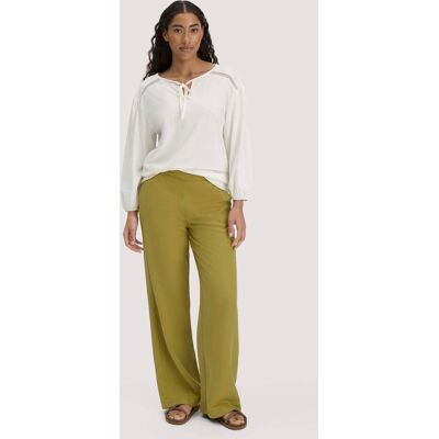 hessnatur Damen Hose Wide Leg aus TENCEL™ Lyocell - grün Größe 34 hessnatur Damen Hose Wide Leg aus TENCEL™ Lyocell - grün Größe 34