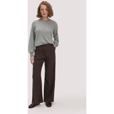 hessnatur Damen Bundfalten Hose Wide Leg aus TENCEL™ Lyocell - braun Größe 46 hessnatur Damen Bundfalten Hose Wide Leg aus TENCEL™ Lyocell - braun Größe 46