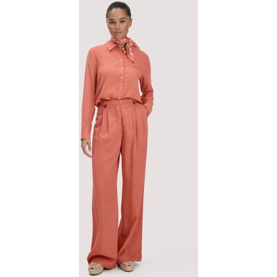 hessnatur Damen Bundfalten Hose Wide Leg aus TENCEL™ Lyocell - orange Größe 42 hessnatur Damen Bundfalten Hose Wide Leg aus TENCEL™ Lyocell - orange Größe 42