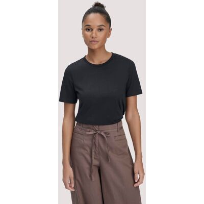 hessnatur Damen T-Shirt Regular aus Regenerative Organic Cotton (ROC) - schwarz Größe 46 hessnatur Damen T-Shirt Regular aus Regenerative Organic Cotton (ROC) - schwarz Größe 46
