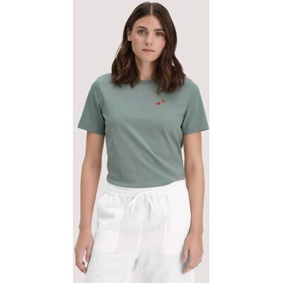 hessnatur Damen Print T-Shirt Relaxed aus Bio-Baumwolle - grün Größe 46 hessnatur Damen Print T-Shirt Relaxed aus Bio-Baumwolle - grün Größe 46