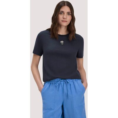 hessnatur Damen Print T-Shirt Relaxed aus Bio-Baumwolle - blau Größe 34 hessnatur Damen Print T-Shirt Relaxed aus Bio-Baumwolle - blau Größe 34