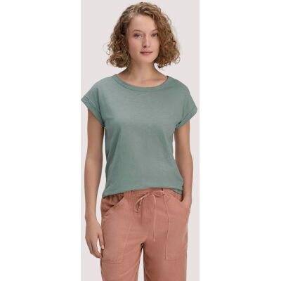 hessnatur Damen Light Slub T-Shirt Relaxed aus Bio-Baumwolle - grün Größe 46 hessnatur Damen Light Slub T-Shirt Relaxed aus Bio-Baumwolle - grün Größe 46