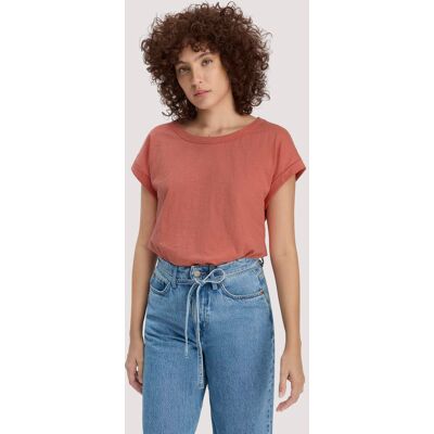 hessnatur Damen Light Slub T-Shirt Relaxed aus Bio-Baumwolle - orange Größe 38 hessnatur Damen Light Slub T-Shirt Relaxed aus Bio-Baumwolle - orange Größe 38