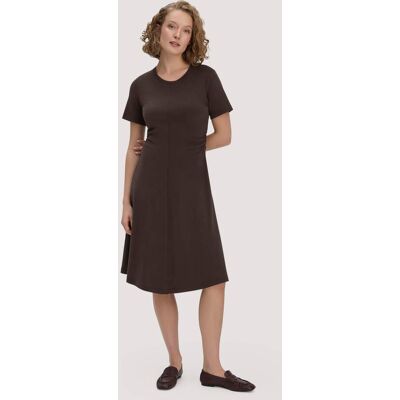 hessnatur Damen Jersey Kleid Kniebedeckend Slim aus Bio-Baumwolle - braun Größe 42 hessnatur Damen Jersey Kleid Kniebedeckend Slim aus Bio-Baumwolle - braun Größe 42