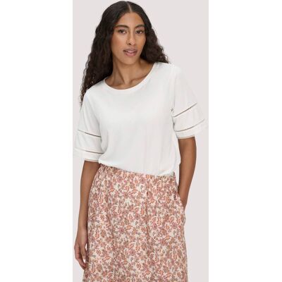 hessnatur Damen Bohemian Lace-T-Shirt Oversize aus Bio-Baumwolle - weiß Größe M hessnatur Damen Bohemian Lace-T-Shirt Oversize aus Bio-Baumwolle - weiß Größe M