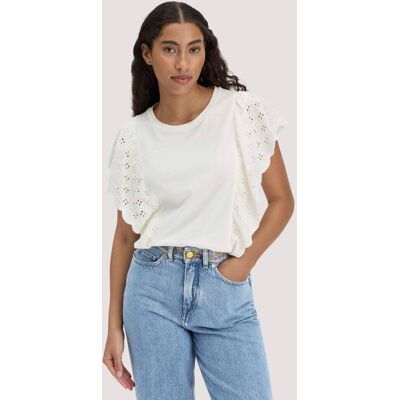 hessnatur Damen Boho T-Shirt Regular aus Bio-Baumwolle - weiß Größe 46 hessnatur Damen Boho T-Shirt Regular aus Bio-Baumwolle - weiß Größe 46