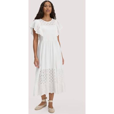 hessnatur Damen Boho Jersey Kleid Midi Relaxed aus Bio-Baumwolle - weiß Größe 42 hessnatur Damen Boho Jersey Kleid Midi Relaxed aus Bio-Baumwolle - weiß Größe 42