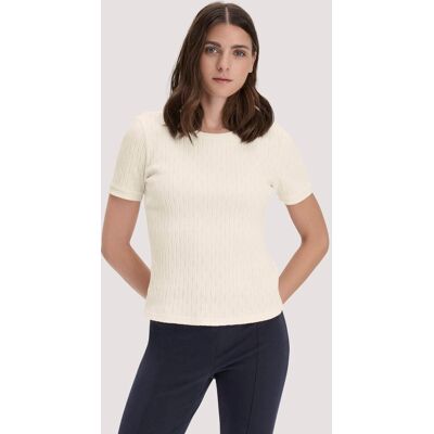 hessnatur Damen Pointelle T-Shirt Regular aus Bio-Baumwolle - beige Größe 38 hessnatur Damen Pointelle T-Shirt Regular aus Bio-Baumwolle - beige Größe 38