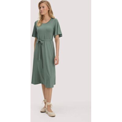 hessnatur Damen Jersey Kleid Kniebedeckend Slim aus TENCEL™ Lyocell - grün Größe 34 hessnatur Damen Jersey Kleid Kniebedeckend Slim aus TENCEL™ Lyocell - grün Größe 34