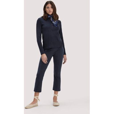 hessnatur Damen Jersey Hose Culotte Slim Leg aus Bio-Baumwolle - blau Größe 38 hessnatur Damen Jersey Hose Culotte Slim Leg aus Bio-Baumwolle - blau Größe 38