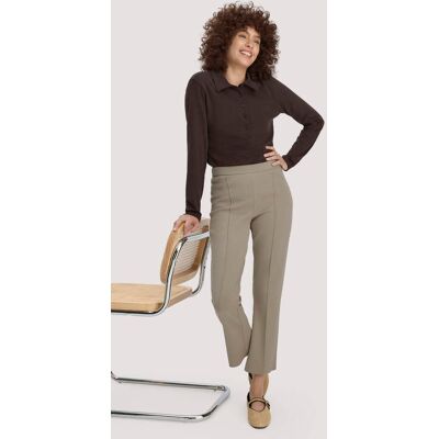 hessnatur Damen Jersey Hose Culotte Slim Leg aus Bio-Baumwolle - beige Größe 46 hessnatur Damen Jersey Hose Culotte Slim Leg aus Bio-Baumwolle - beige Größe 46