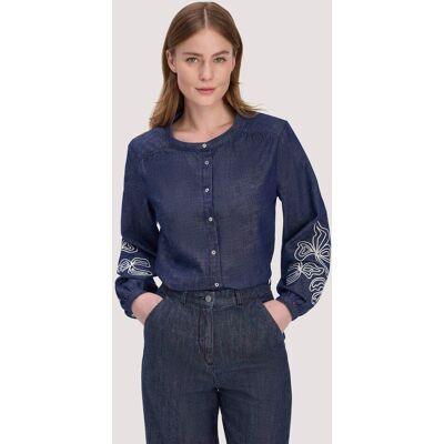 hessnatur Damen Jeans Bluse Embroidery Relaxed aus Bio-Baumwolle - blau Größe 38 hessnatur Damen Jeans Bluse Embroidery Relaxed aus Bio-Baumwolle - blau Größe 38