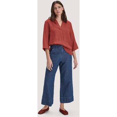 hessnatur Damen Jeans ENNELIE Culotte Wide Leg aus Bio-Baumwolle mit TENCEL™ Lyocell und Leinen - blau Größe 27/29 hessnatur Damen Jeans ENNELIE Culotte Wide Leg aus Bio-Baumwolle mit TENCEL™ Lyocell und Leinen - blau Größe 27/29