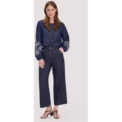 hessnatur Damen Jeans ENNELIE Culotte Wide Leg aus Bio-Denim mit Kapok - blau Größe 28/29 hessnatur Damen Jeans ENNELIE Culotte Wide Leg aus Bio-Denim mit Kapok - blau Größe 28/29