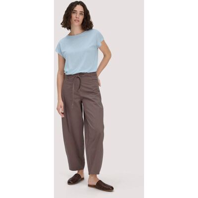 hessnatur Damen Hose Barrel Leg aus Bio-Baumwolle - braun Größe 34 hessnatur Damen Hose Barrel Leg aus Bio-Baumwolle - braun Größe 34