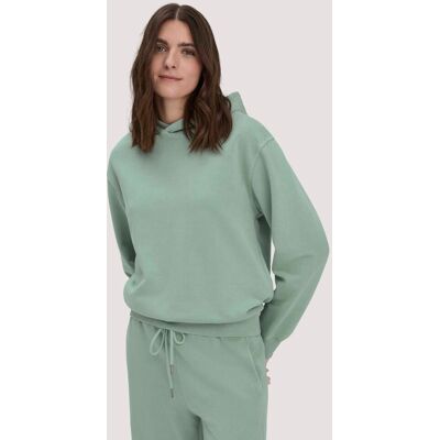 hessnatur Damen Sweathoodie Relaxed aus Bio-Baumwolle - grün Größe M hessnatur Damen Sweathoodie Relaxed aus Bio-Baumwolle - grün Größe M