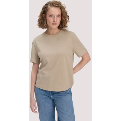 hessnatur Damen Heavy Jersey T-Shirt aus Bio-Baumwolle - beige Größe M hessnatur Damen Heavy Jersey T-Shirt aus Bio-Baumwolle - beige Größe M