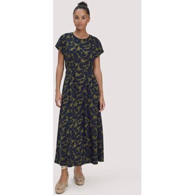 hessnatur Damen Print Jersey Kleid Knöchellang Relaxed aus Bio-Baumwolle - grün Größe 38 hessnatur Damen Print Jersey Kleid Knöchellang Relaxed aus Bio-Baumwolle - grün Größe 38