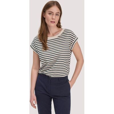 hessnatur Damen Light Slub Streifen T-Shirt Relaxed aus Bio-Baumwolle - blau Größe 42 hessnatur Damen Light Slub Streifen T-Shirt Relaxed aus Bio-Baumwolle - blau Größe 42