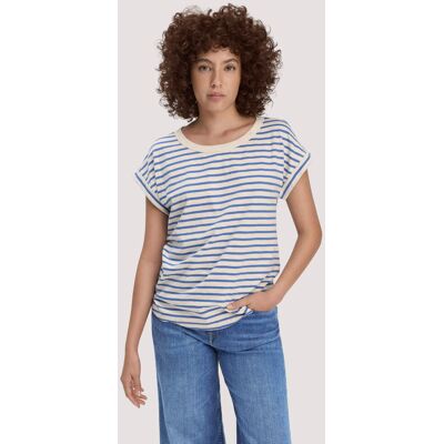 hessnatur Damen Light Slub Streifen T-Shirt Relaxed aus Bio-Baumwolle - blau Größe 34 hessnatur Damen Light Slub Streifen T-Shirt Relaxed aus Bio-Baumwolle - blau Größe 34