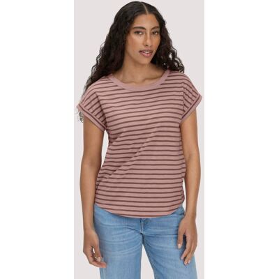hessnatur Damen Light Slub Streifen T-Shirt Relaxed aus Bio-Baumwolle - rosa Größe 42 hessnatur Damen Light Slub Streifen T-Shirt Relaxed aus Bio-Baumwolle - rosa Größe 42