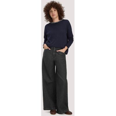hessnatur Damen Jeans VONNA Super Wide Leg BETTER RECYCLING aus Bio-Denim - schwarz Größe 27/32 hessnatur Damen Jeans VONNA Super Wide Leg BETTER RECYCLING aus Bio-Denim - schwarz Größe 27/32